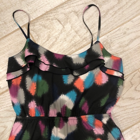 Roxy Ruffled Camisole Sun Dress, Adjustable Straps - Picture 3 of 6